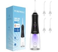 TUREWELL Idropulsore Dentale con Modalità UV, Irrigatore Orale Portatile
