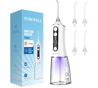 TUREWELL Water Flosser con modo UV, irrigatore orale portatile per i denti