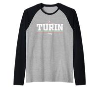 Turin Italy Maglia con Maniche Raglan