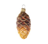 Turingia Natale Pigna Braun Oro 4er-Set Bxhxt 3,5x7,5x3,5cm Nuovo