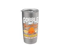 Turkey Day Gobble Swallow Me Fun Ringraziamento Uomini Donne Bambini Bicchiere termico in acciaio inox doppia parete