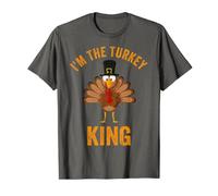 Turkey Day Shirt I'm The Turkey King Thanksgiving Day Maglietta