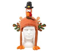 Turkey Hat - Cartoon Plush Chicken Hat Costume with Long Legs for Thanksgiving | Creative Thanksgiving Decorations and Headgear for Holiday Party and Family Events | Fun and Festive Hat for Autumn