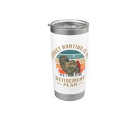 Turkey Hunting Is My Retirement Plan Cool Hunter Grandpa Bicchiere termico in acciaio inox doppia parete