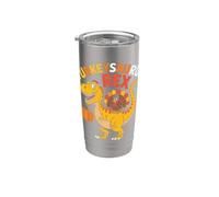 Turkeysaurus Rex Dab Turkey Dino Toddler Boys Thanksgiving Bicchiere termico in acciaio inox doppia parete