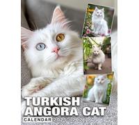 Turkish Angora Cat Calendar 2025 - 2026: Spread Joy and Stay Organized with a 24-Month Planner with US Holidays - Ideal for Gifting or White Elephant Parties, Perfect Christmas Gift