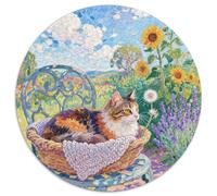 Turkish Angora Rundes 1000 Puzzle Animals Rundes Puzzle Familienpuzzle Schwieriges Großes Puzzle Pädagogisches Für Erwachsene Kinder Bunte Kunst 1000pcs (67.5x67.5cm)