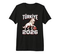Turkiye TUR 26 - Ventaglio Vintage con Lupo Turco Maglietta Premium