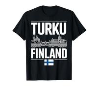Turku Finlandia Bold Tipo Viaggio Souvenir Maglietta