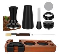 Turmegtt Set Accessori Espresso 8 Pezzi, Pressino 51 mm con Stazione Pressino, Livellatore, Strumento WDT, Anello Dosatore, Spazzola, Puck Screen, Frustino - per Macchine Espresso