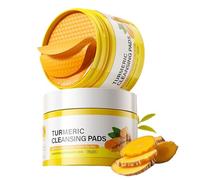 Turmeric Cleansing Pads, Gentle Exfoliating & Deep Cleansing to Balance Skin Oil, Hydrate & Plump Skin with Vitamina C for Face & Body, 50 Pads Face Wash Daily Face Care for Women & Men