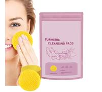 Turmeric Face Pads, 40 x Scrub viso, Reusable Cosmetic Spa Sponges, Radiant Glow Boost, Deep Cleansing for Gentle, All Skin Types, Daily