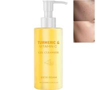Turmeric Face Wash con vitamina C, detergente schiumoso per il viso per donne e uomini, sbiancante un tono della pelle uniforme, gel esfoliante delicato, idratazione profonda lenisce la pelle (1 pezzo