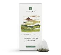 Turmeric Ginger Green Tea | Tè Verde indiano con Zenzero e Curcuma, 15 filtri piramidali | Dhy?na® - Natural Leaf Tea