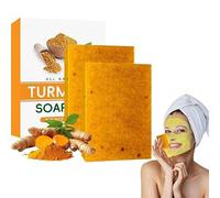 Turmeric & Kojic Acid Brightening Soap,Natural for Face Body Glow up Acne,Turmeric Soap Bar,Lemon Turmeric Kojic Acid Soap,Deep Cleansing (2 pcs)