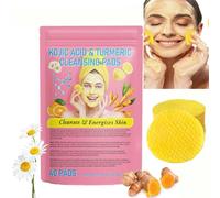 Turmeric Kojic Acid Pads,Kojic Acid and Turmeric Cleansing Pads,Turmeric Kojic Acid Cleansing Pads for Face Body,Remove Excess Keratin (1 Box)