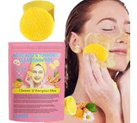 Turmeric Kojic Acid Pads,Turmeric Kojic Acid Cleansing Pads,Turmeric Face Scrub Pads,Exfoliating,Unclog Pores,Kojic And Turmeric Cleansing Pads,for Fades Dark Spots,Balance Skin Oil and Water (40Pcs)