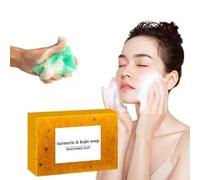 Turmeric Kojic Acid Soap, Lemon Kojic Acid Soap, Natural Handmade Soap, Facial And Body Shower Soap, Lemon Turmeric & Kojic Acid Brightening Soap,Deep Cleansing & Smoothing Skin (1pc)
