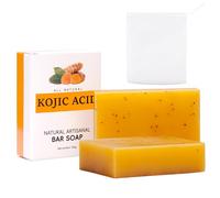 Turmeric Kojic Acid Soap Lemon Soap, Kojic Acid Soap Original, Turmeric Soap per viso e corpo, sapone al limone curcuma-cojico per macchie scure (2 pezzi)