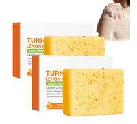 Turmeric Lemon Cleansing Soap, sapone per le mani alla curcuma, al limone, set da 2 pezzi, naturale pulizia profonda, delicato sulla pelle