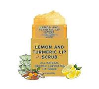 Turmeric Lemon Lip Scrub for Dark Lips, Exfoliating Lip Scrub with Aloe Vera, Scrub & Nourish Sugar Lip Scrub, Natural Scrub & Turmeric Lip Scrub and