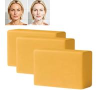 Turmeric Soap Bar for Dark Spots Removal, Vitamin C Skin Brightening Body Soap, Cold Process Handmade Cleansing, Turmeric Facial Cleanser for Face, For All Skin Types (3pcs)