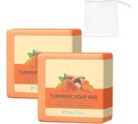 Turmeric Soap for Dark Spots,Turmeric Soap Bar for Face Wash,Deep Cleaning, Natural Turmeric Soap Bar for Face & Body,Turmeric Soap Face Wash (2 pcs)