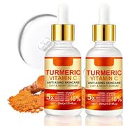 Turmeric Vitamina C Face Serum, 2 confezioni di siero anti-invecchiamento per il viso con collagene e retinolo Day Night Use Firming Hydrating Reduces Fine Lines Wrinkles, Firms Smoothes Skin Improves