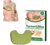 Turmericmax Gynecomastia Compress Patch, Gynecomastia Tightening Ginger Patch, Men Chest Care Patch Turmeric Extract (1 Box)
