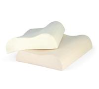 Turmerry Cuscino contorno verde in lattice biologico naturale, cuscino standard, densità solida, sollievo dal dolore al collo, cuscino per dolore al collo e alle spalle, cuscino per dolore al collo