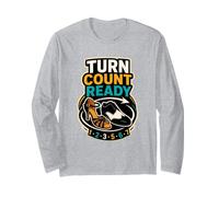 Turn Count Ready Danza Giri Ritmo Maglia a Manica