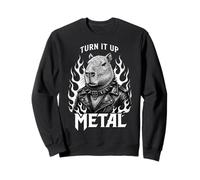 Turn It Up Hamster Rock Alternative Punk Animal Flames Felpa