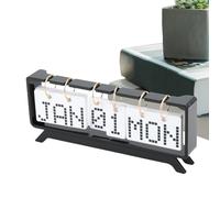 Turn Over Calendar For Desk - acrilico in metallo 22,5 x 3 x 7,5 cm, display desktop stabile | Daily Month Date Week Design per insegnante in classe ufficio TV cabinet decorazione