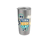 TURN STEP CLAP Passi di danza e ritmo Bicchiere termico in acciaio inox doppia parete