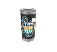 TURN STEP CLAP Passi di danza e ritmo Bicchiere termico in acciaio inox doppia parete