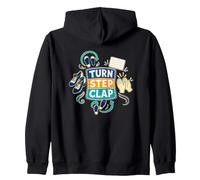 Turn Step Clap Passi di Danza e Ritmo Felpa con Cappuccio