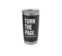 Turn the Page Book Lover Just One More Chapter Move Forward Bicchiere termico in acciaio inox doppia parete