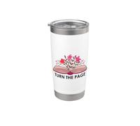 Turn the Page Book Lovers Reading Bookish Items Books Themed Bicchiere termico in acciaio inox doppia parete