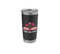 Turn the Page Book Theme Bookish Items Books Lovers Reading Bicchiere termico in acciaio inox doppia parete