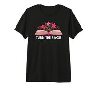 Turn The Page Book Theme Bookish Items Books Lovers Reading Maglietta Premium