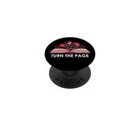 Turn the Page Book Theme Bookish Items Books Lovers Reading PopSockets PopGrip Adesivo