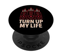 Turn Up My Life - Divertente festa per amanti della musica PopSockets PopGrip Adesivo