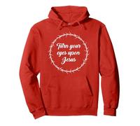 Turn Your Eyes Upon Jesus - Passover Easter Crown Thorns Red Felpa con Cappuccio
