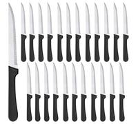 Turnaroundtech Coltelli da bistecca tavola 24 pezzi acciaio inox 22 cms lama 12 cm lavabile in lavastoviglie coltelli bistecca coltelli da carne coltelli da bistecca da tavola