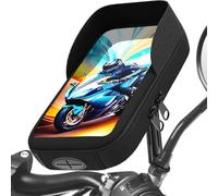 Turnaroundtech Porta cellulare scooter Custodia impermeabile con copertura antiriflesso compatibile con telefoni fino a 7,5" Adatto per specchietti retrovisori di moto e scooter