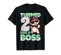 Turned 2 Years Like a Boss 2 ° compleanno Baby Boy Girl Kids Maglietta