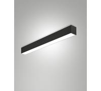 TURNER PLAFONIERA NERA A LED 29W 3000K 3470LM OPALE IP40 100CM DIMMERABILE DALI