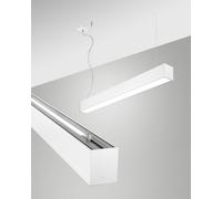 TURNER SOSPENSIONE A DOPPIA EMISSIONE BIANCA 29W+15W 3000K 3470+1290LM OPALE 100CM