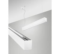 TURNER SOSPENSIONE A DOPPIA EMISSIONE BIANCA WW 29W+15W 3000K 3470+1290LM PRISMATIC 100CM DIMMERABILE DALI