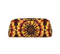 Turning The Flame - Custodia in pelle leggera e portatile con cerniera, 20,5 x 5,5 x 8 cm, per ufficio e viaggio, Argento, Taglia unica, Portamonete